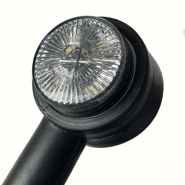 Габаритные огни LED для грузовиков Рожки 12/24V / косой 19 см / 10 диодов / Красный-Белый 2 шт (К 533)