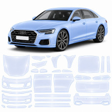 Антигравийная защитная бронепленка по лекалам для Audi A8 D5 facelift 2022- полный кузов