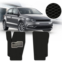 Коврики в салон передние EVA для Volkswagen Polo V 2009-2017 с подпятником 2 шт