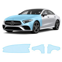 Антигравийная защитная бронепленка по лекалам для Mercedes-Benz CLS C257 2018-2021 - капот и передние крылья