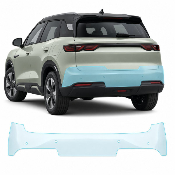 Антигравийная защитная бронепленка по лекалам для BYD Yuan Up (Atto 2) I 2024- задний бампер