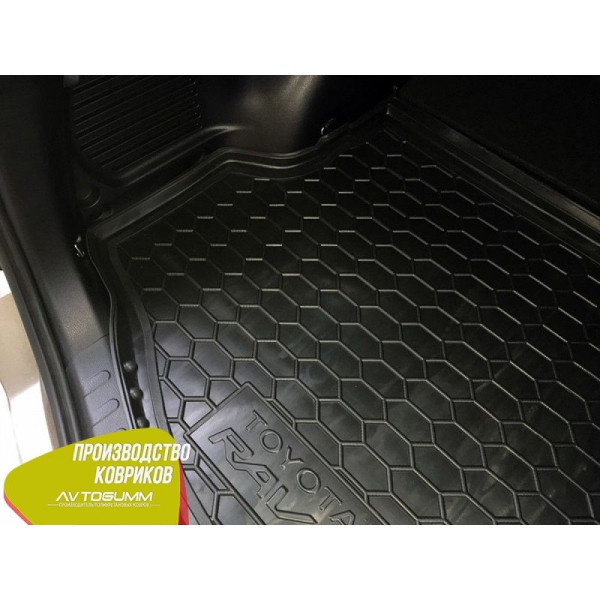 Автомобильный Коврик в багажник для Toyota Rav 4 2013- hybrid / Резино - пластик