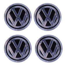 Наклейка на ковпак Volkswagen 90 мм чорний 4 шт