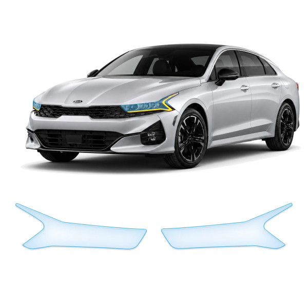 Антигравійна захисна бронеплівка за лекалами для Kia K5/Optima DL3 2020-2023 - оптика (фари та ПТФ)