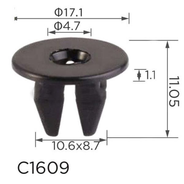 Клипса для обшивки Toyota, Lexus (9018906211, 90189-06211, 14166) (C1609)