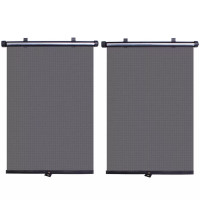 Шторки солнцезащитные ролеты боковые Carlife 45x55 см Черные 2 шт (SS045)