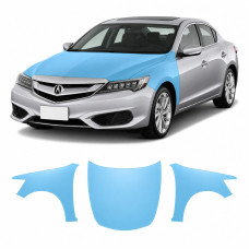 Антигравійна захисна бронеплівка за лекалами для Acura ILX I facelift 2016-2018 - капот і передні крила