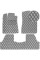 Коврики в салон для Lexus RX 350 2009-2015 Экокожа с подпятником Серые 5 шт (Rombus)
