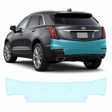 Антигравийная защитная бронепленка по лекалам для Cadillac XT5 I facelift 2020- задний бампер