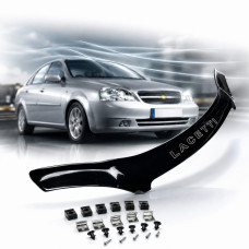 Дефлектор капоту мухобійка Chevrolet Lacetti 2003- седан універсал (Євро Кріплення) Voron Glass