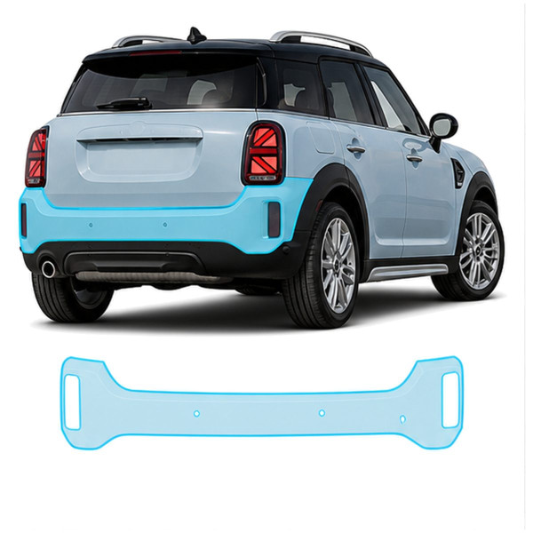 Антигравийная защитная бронепленка по лекалам для Mini Countryman F60 facelift 2020-2023 - задний бампер