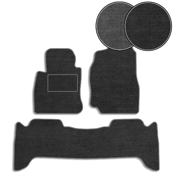 Коврики в салон ворсовые для Toyota Land Cruiser (UZJ 100) 1998-2007 с подпятником 5 шт (Carrera)