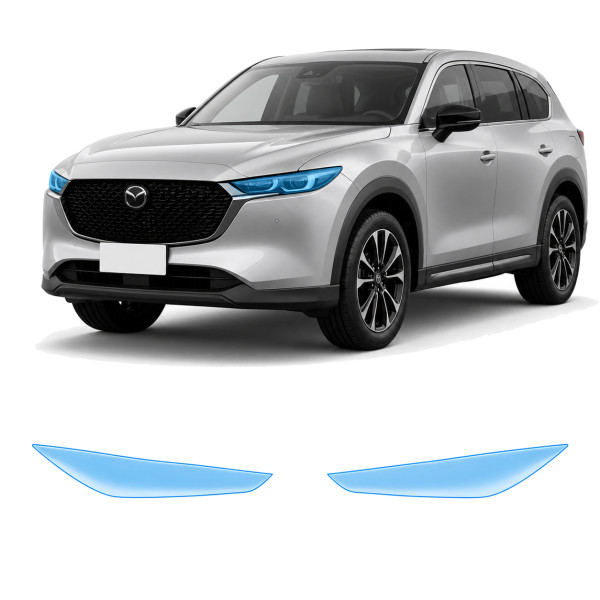 Антигравийная защитная бронепленка по лекалам для Mazda CX-5 III 2025- оптика (фары и ПТФ)