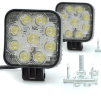 Додаткова LED фара 27W (3W*9) 10-30V 82x80x30 mm Далека (87 27W) 2 шт (3432)