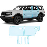 Антигравійна захисна бронеплівка за лекалами для Ford Bronco Sport I 2021-2024 - зони дверей і стійки вікон