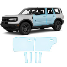 Антигравійна захисна бронеплівка за лекалами для Ford Bronco Sport I 2021-2024 - зони дверей і стійки вікон