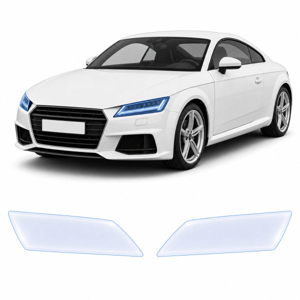 Антигравійна захисна бронеплівка за лекалами для Audi TT 8S 2014-2023 - оптика (фари та ПТФ)