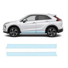 Антигравийная защитная бронепленка по лекалам для Mitsubishi Eclipse Cross I facelift 2021-2024 - нижняя зона кузова пороги