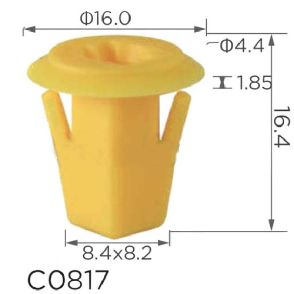 Кліпса під саморіз Nissan, Honda, Mazda, Mitsubishi, Suzuki, Toyota (01281-00601, 0128100601) (C0817)