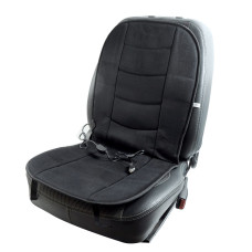 Накидка с подогревом для автомобильного сидения Heat Cushion 102х46 см Велюр Черная (HC018В)