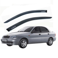 Дефлектори вікон вітровики Daewoo Lanos- Sens 2 передніх Скотч 3M Voron Glass