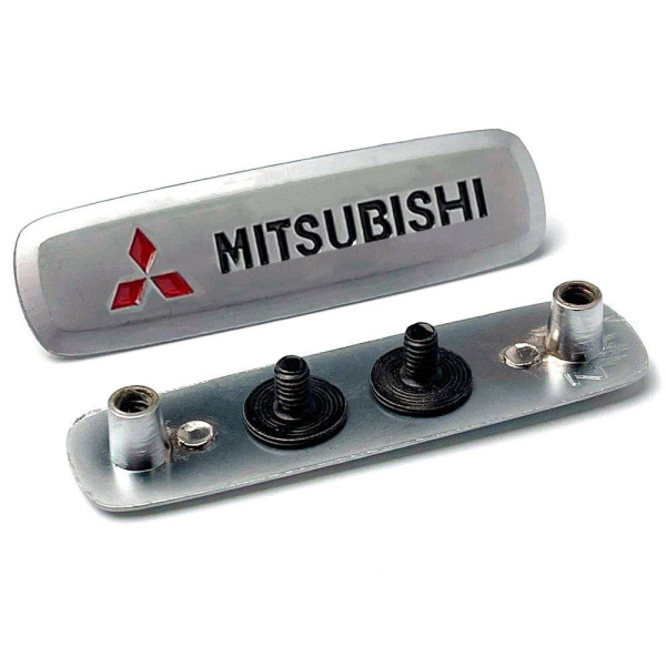 Эмблема шильдик Mitsubishi для автомобильных ковриков Алюминий 1 шт