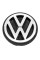 Емблема для Volkswagen T4 106 мм пластикова 3 пуклі