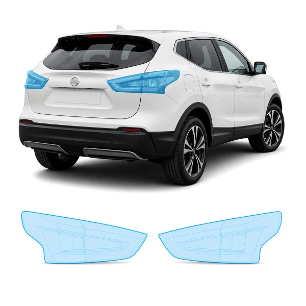 Антигравийная защитная бронепленка по лекалам для Nissan Qashqai J11 facelift 2017-2021 - задние фонари стопы