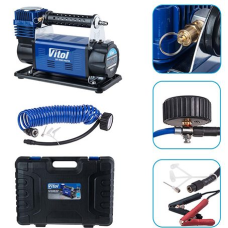 Автомобільний компресор Vitol OFF ROAD MASTER 150psi 50Amp 160л шланг 7,5м Клемі (K-71)