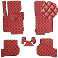 Коврики в салон для Volkswagen Golf VI 2008-2012 Экокожа Красные 5 шт (Rombus)