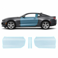 Антигравійна захисна бронеплівка за лекалами для Chevrolet Camaro VI 2016-2018 - зони дверей і стійки вікон