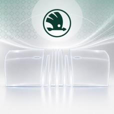 Антигравійна захисна бронеплівка за лекалами для Skoda Enyaq I 2020- зони дверей і стійки вікон