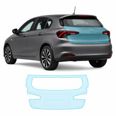 Антигравийная защитная бронепленка по лекалам для Fiat Tipo II facelift 2021-2024 - зона крышки багажника