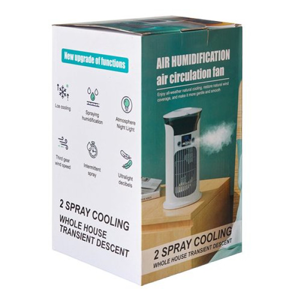 Вентилятор кондиционер бытовой мини охладитель Spray air cooler USB 5V 10W 270 × 165 × 160 мм 36 дБ 880 мл (YM-188)
