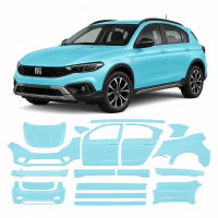 Антигравийная защитная бронепленка по лекалам для Fiat Tipo Cross (Egea Cross) I 2020- полный кузов