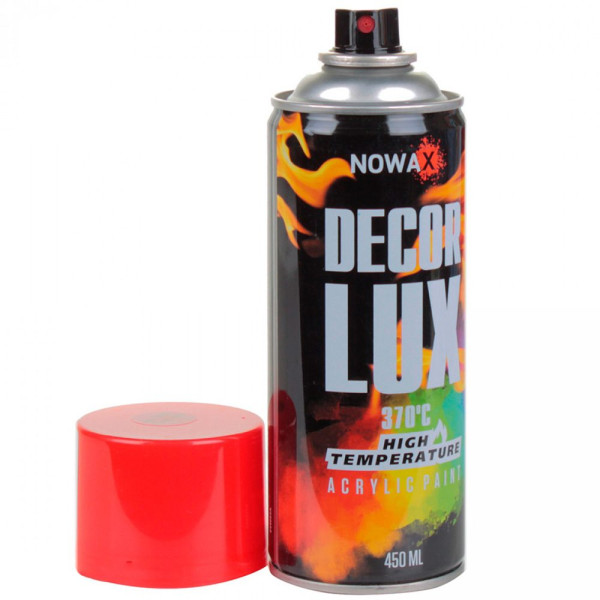 Акрилова високотемпературна фарба Nowax 370° Спрей 450 мл Червона (flame red/ral3000)