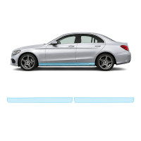 Антигравійна захисна бронеплівка за лекалами для Mercedes-Benz C-Class W205 2014-2018 - нижня зона кузова пороги