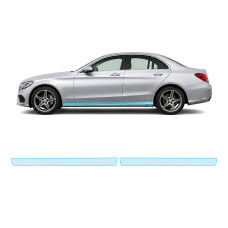 Антигравійна захисна бронеплівка за лекалами для Mercedes-Benz C-Class W205 2014-2018 - нижня зона кузова пороги