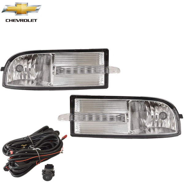 Протитуманні фари Chevrolet Aveo III 2006-2012 51W LED-2W / FOG DRL з електропроводкою (CV304-LED)