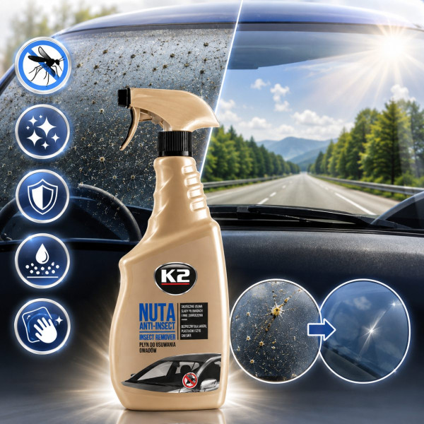Очисник скла автомобільний K2 Nuta Anti-Insect Антимошка 770 мл (K117) (K5071)
