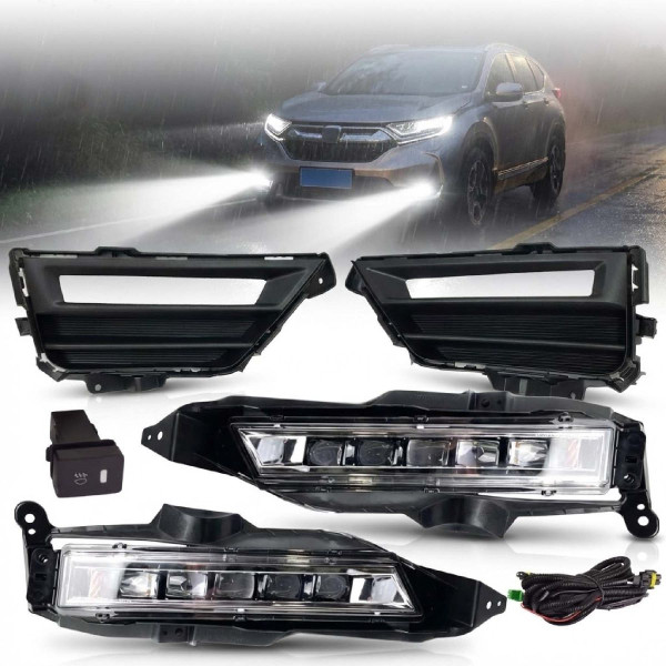 LED Противотуманные фары для Honda CR-V 2019- с проводкой Комплект (HD-2293-LED)
