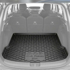 Автомобильный коврик в багажник Citroen C4 Picasso 2014- Резино - пластик