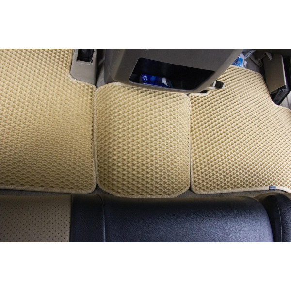 Коврики в салон EVA для Toyota Prado 120 2002-2010 (Металлический подпятник) Коричневые 5 шт