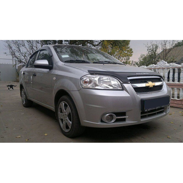 Дефлектор капоту мухобійка Chevrolet Aveo 2006-2011