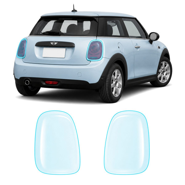 Антигравийная защитная бронепленка по лекалам для Mini Cooper F56 2014-2018 - задние фонари стопы
