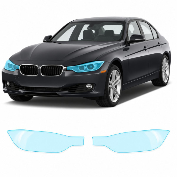Антигравійна захисна бронеплівка за лекалами для BMW 3 Series F30 2012-2015 - оптика (фари та ПТФ)