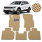 Коврики в салон EVA для Volkswagen Tiguan II USA Allspace 2015- с подпятником Бежевые 5 шт