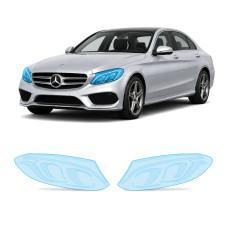 Антигравійна захисна бронеплівка за лекалами для Mercedes-Benz C-Class W205 2014-2018 - оптика (фари та ПТФ)