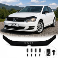 Дефлектор капота мухобойка Volkswagen Golf VII 2013-2019 S-крепления Vip Tuning (VW69S)