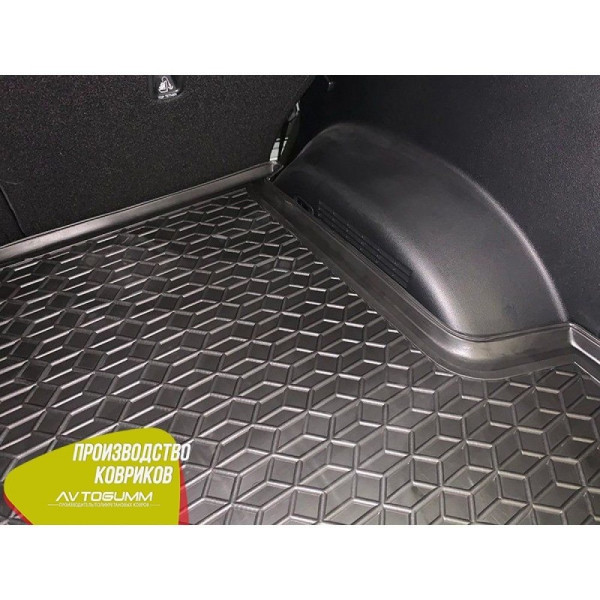 Автомобильный коврик в багажник Hyundai Santa Fe 2019,5- 5 мест / Резиновый (Avto-Gumm)